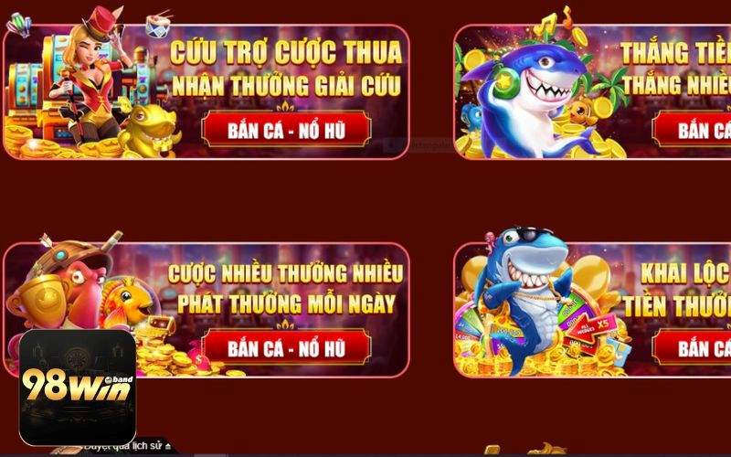 FAQ khuyến mãi liên quan tới sảnh game nổ hũ 98win