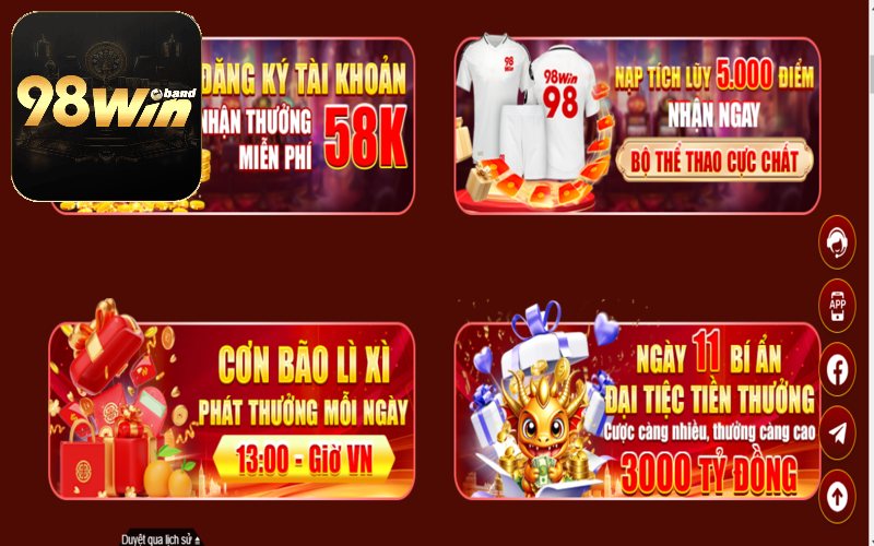 Khuyến mãi 98Win đa dạng thu hút khách hàng